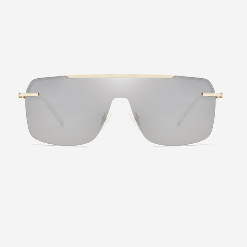 Square shield Metal Men's Sunglasses Coslada